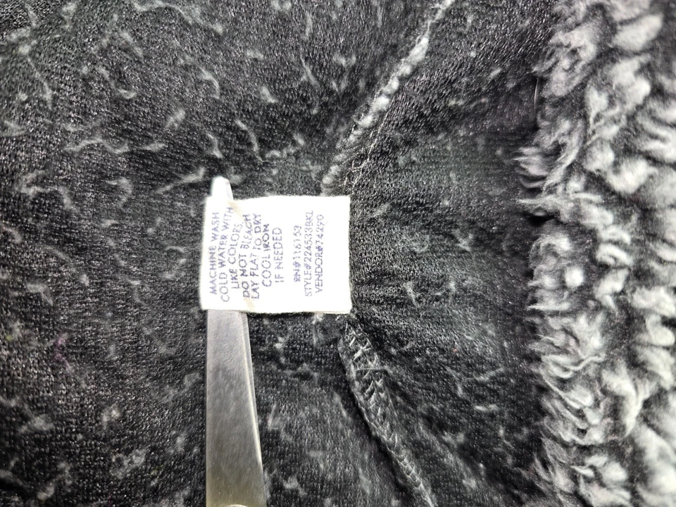 BKE Women’s Sherpa Fleece 1/4 Zip Pullover Small Gray Black Cozy Soft Jacket - Image 3 of 4