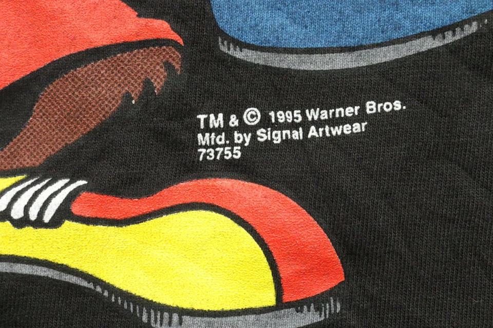 Vintage Looney Tunes Shirt Mens X-Large Fab 3 Bugs Daffy Taz Basketball 90s - Image 3 of 4