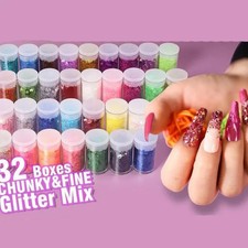 Chunky Glitter, Reflective Body Glitter for Eyes Face Cheek Hair Nails Lips