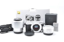 Near Mint in Box Nikon 1 J5 DSLR Camera w/ 10-30mm 30-110mm Lens Shutter 3742