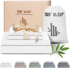 Luxury Sheet Set, Genuine 100 Organic Viscose Derived from Bamboo, Cooling ...