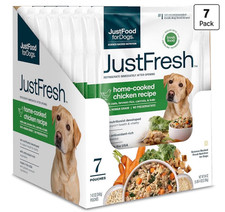 JustFood for Dogs JustFresh Wet Dog Food Chicken Adult Human Grade 7 Pouches