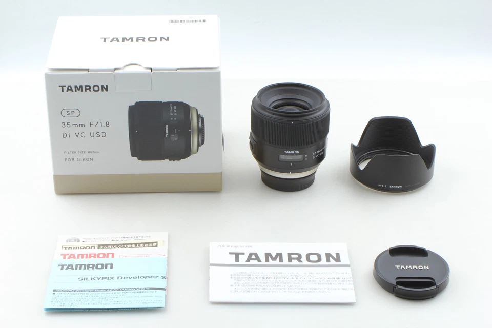 Nikon Fit [Almost Unused w/ Hood] TAMRON SP 35mm F1.8 Di VC USD F012 From JAPAN - Image 3 of 4