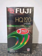 Fujifilm High Quality T-120 VHS Blank Tapes NEW SEALED Lot of 3