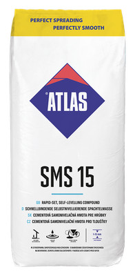 Ausgleichmasse  Fließspachtel  Nivelliermasse Selbstverlaufend  ATLAS SMS 15 