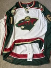 Game Worn 2009-10 Minnesota Wild Andrew Ebbett Authentic Hockey Jersey White 54