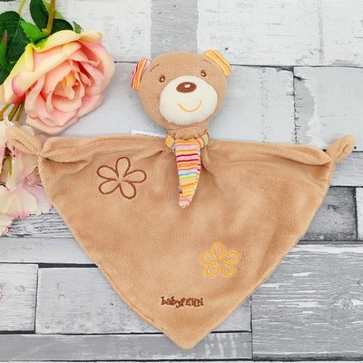 Sehr guter Zustand Babyfehn Teddybär Rassel Tröster Doudou Decke Stofftier Wald Picknick