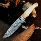 8.8" Camping Bush craft Damascus Knife Handmade Full Tang Resin Handle +Sheath — photo 1