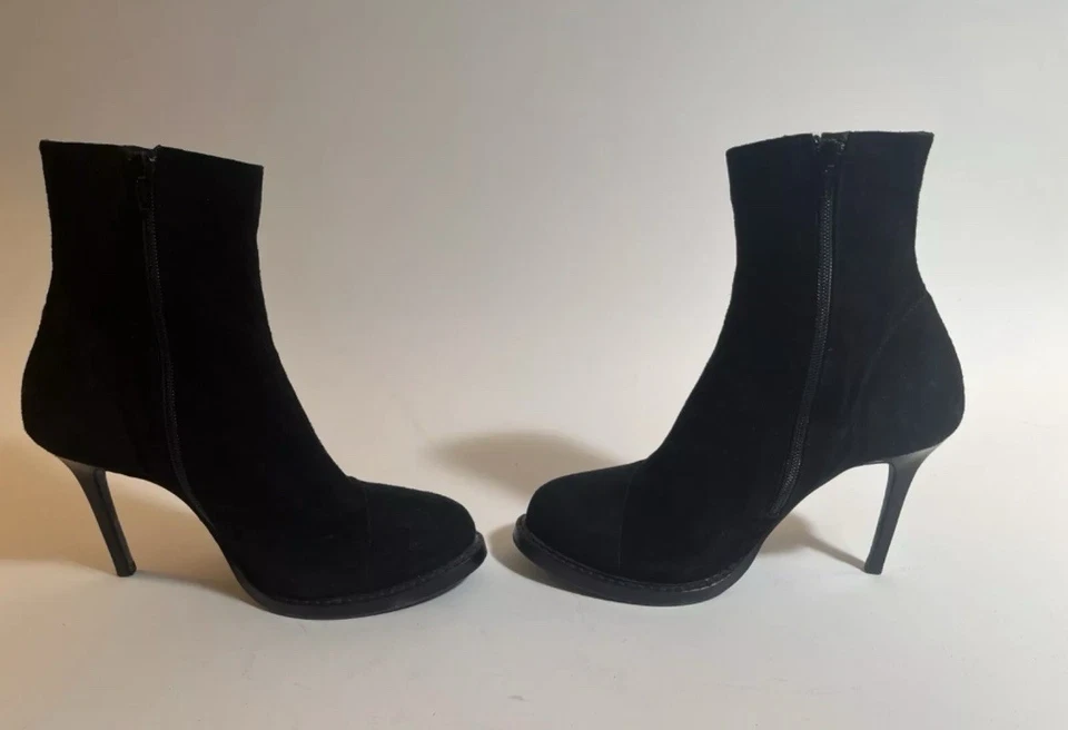 ANNE DEMEULEMEESTER Size38.5 STILETTO ANKLE BOOTS BLACK SUEDE Size 8.5 - Image 4 of 4