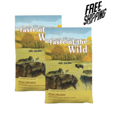 2 Pack Taste of the Wild High Prairie Grain-Free Bison Venison Dry Dog Food 28lb