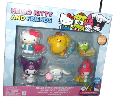 hello Kitty サンリオヴィンテージコレクションセット Sanrio Hello Kitty & Friends Rainbow Vibes Series 4 Jazwares 6
