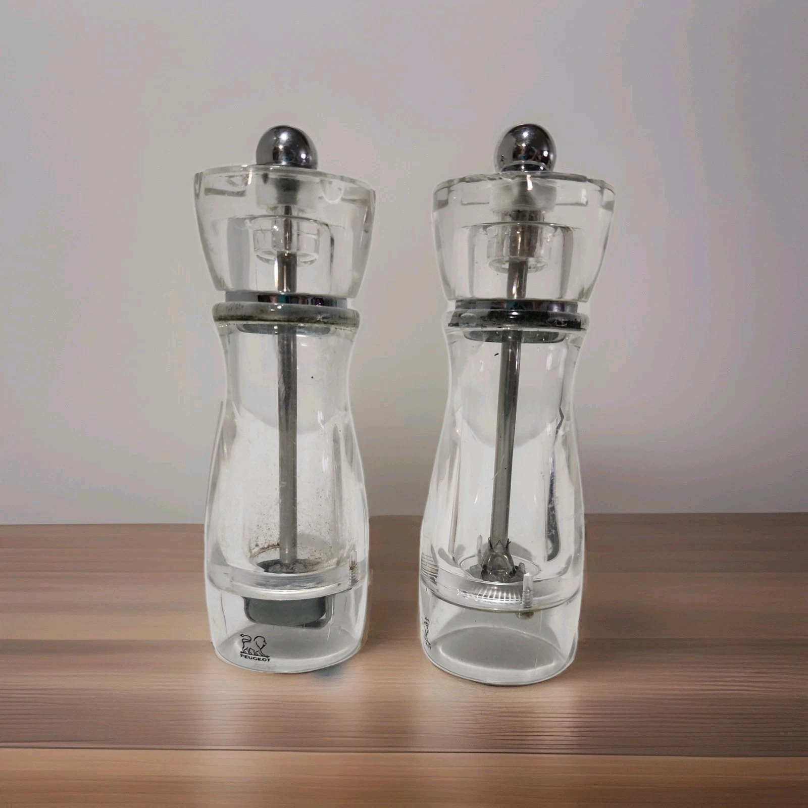 Peugeot NANCY 7" Clear Acrylic Salt & Pepper Mill Set