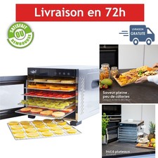 VITA5 Déshydrateur Alimentaire Inox 650 W 6 Plateaux Minuterie 24h