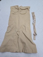 FULL BODY SHAPER With Detachable Shoulder Straps Beige Sz Small