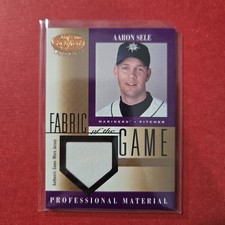 2001 Leaf Certified Materials - Fabric of the Game Aaron Sele #FG-114 (MEM)