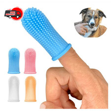 Pet Dog Cat 360  Finger brush Toothbrush Full Surround Silicone Bristles Oral