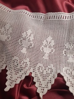 Häkelgardine Bistrogardine Handarbeit Baumwolle