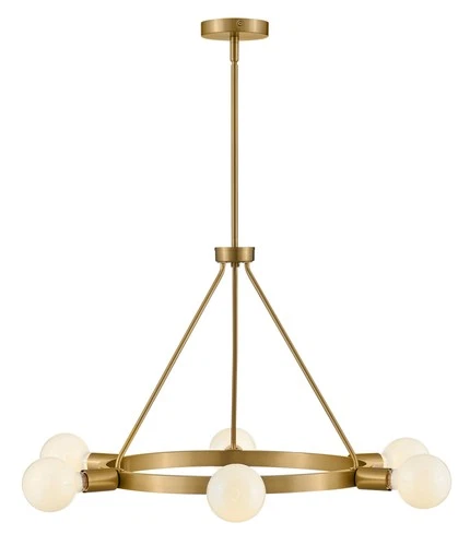 Lark 83616 Orla 6 Light 24"W Ring Chandelier - Black - Picture 6 of 12