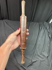 Vintage Wooden Rolling Pin Hand Turned Hardwood Primitive Farmhouse Kitchen — photo 2