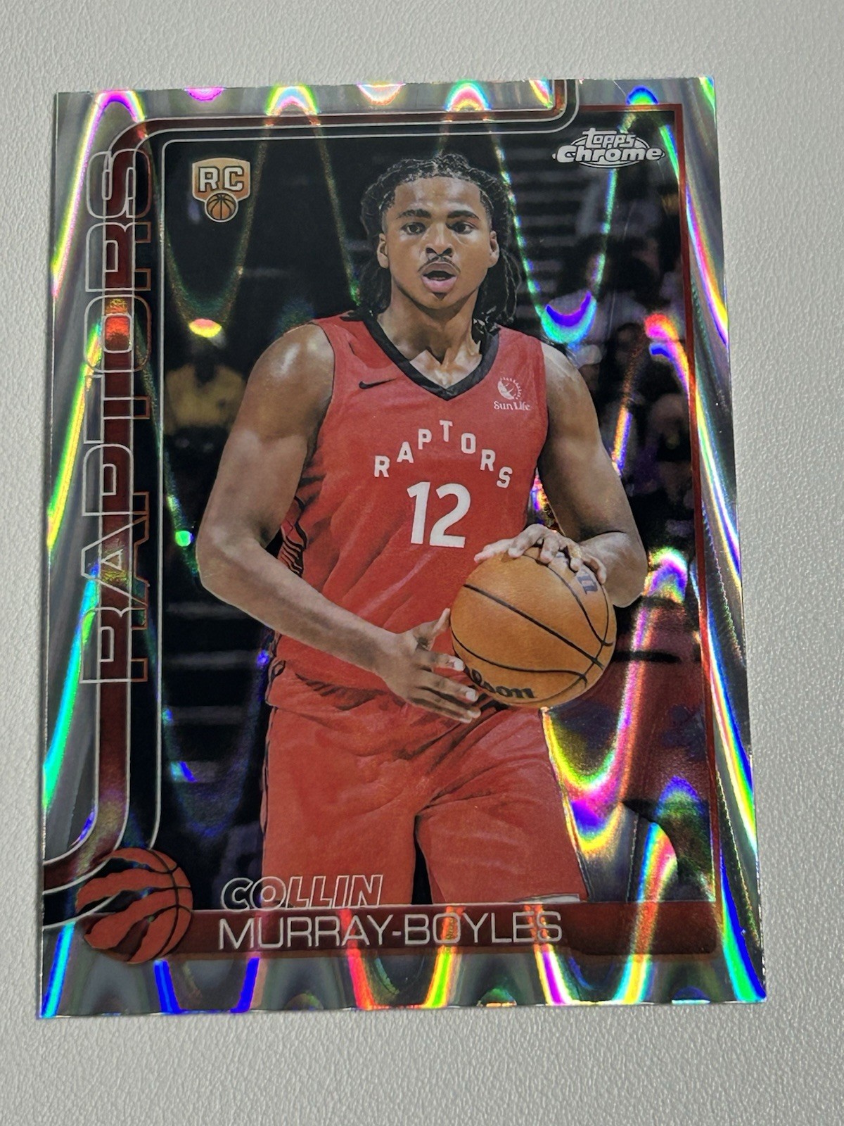 2025 Topps Chrome Basketball Collin Murray-Boyles RC Raywave #259 Raptors