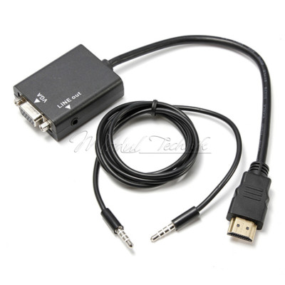 HDMI Male to VGA Female Video Converter Adapter Cable 1080P for PC DVD HDTV TV