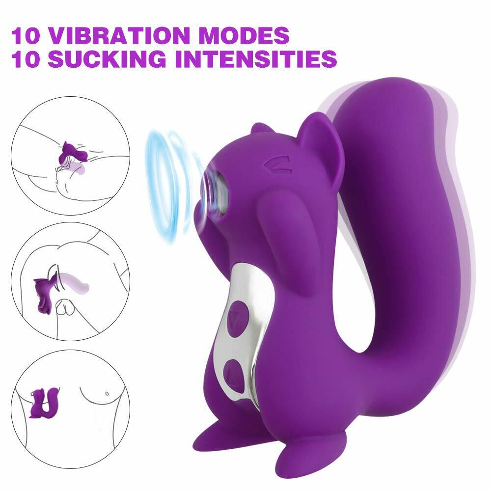 Image 01 - Cute Squirrel Clitoral Massager Vibrator with Sucking Nipples Clitoris Function