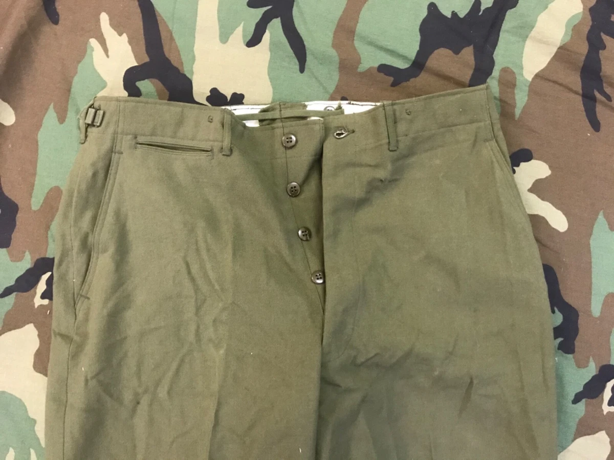 VINTAGE M-1951 WOOL FIELD TROUSERS 18 OUNCES PANTS 55-T-35650-10 