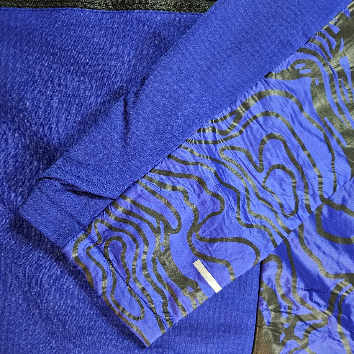 The North Face Winter Warm 1/4 Zip Lapis Blue Topo Print Men's