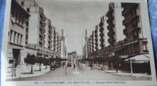 CPSM Villeurbanne-Les gratte ciel oblitere timbre FM de1937
