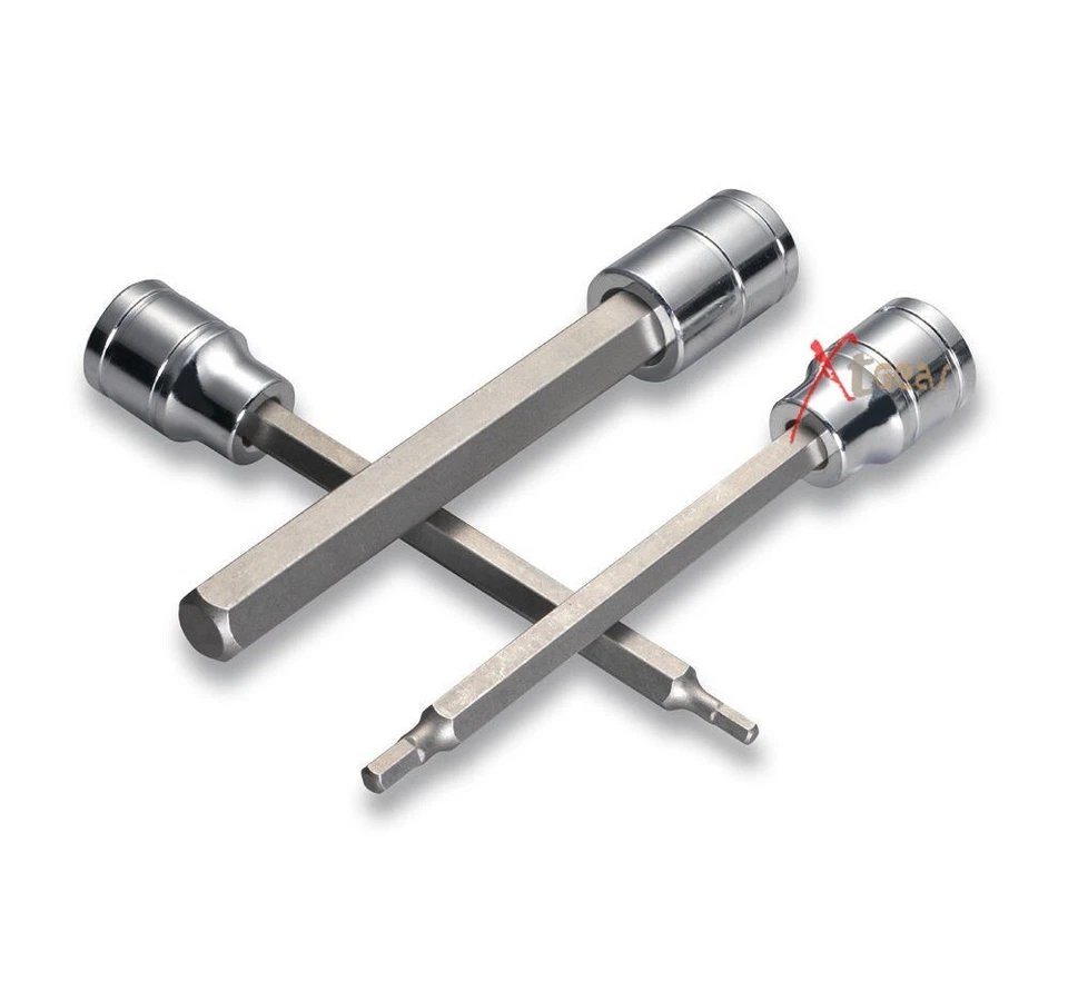 7pcs 3/8" MM Extra Long Hex Allen Bit Socket Set with Case Tool Metric - Image 2 of 2