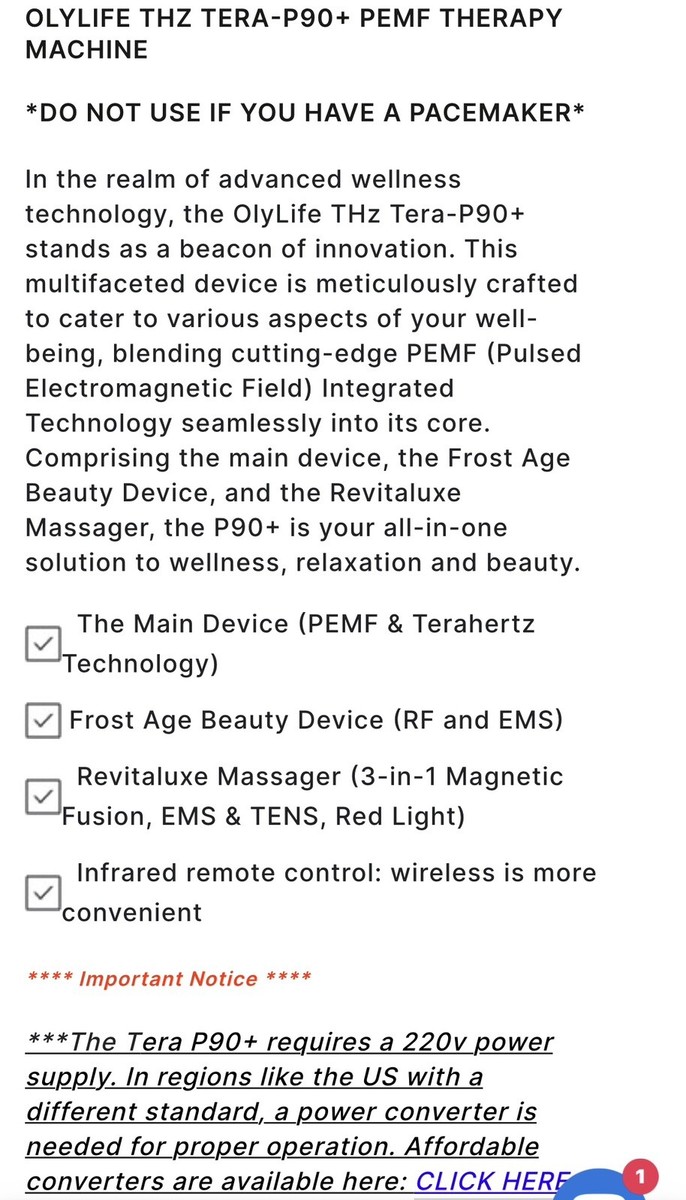 OLYLIFE THZ TERA P90+ (THZ+ PEMF +EMS ) THERAPY and BEAUTY OLYLIFE THZ TERA P90+ (THZ+ PEMF +EMS ) THERAPY and BEAUTY