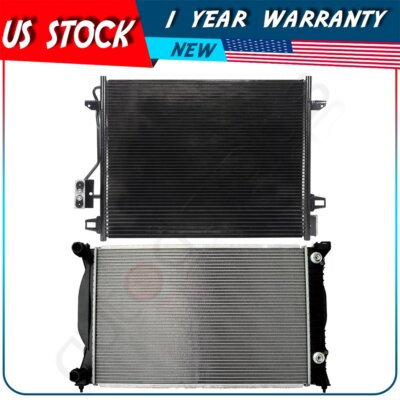 Radiator and AC Condenser Kit For 08-16 Chrysler Town & Country 12-14 Ram C/V