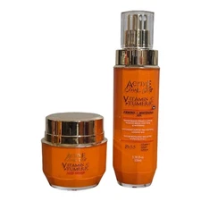 Active caviar drip Vitamin C & Tumeric Oil 100ml And Face Cream 
