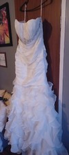  white wedding dress strapless