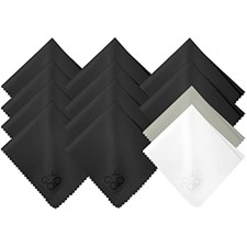 Microfiber Cleaning Cloth 12-Pack Individualy Packed 6"x 7" Glasses Cleaning