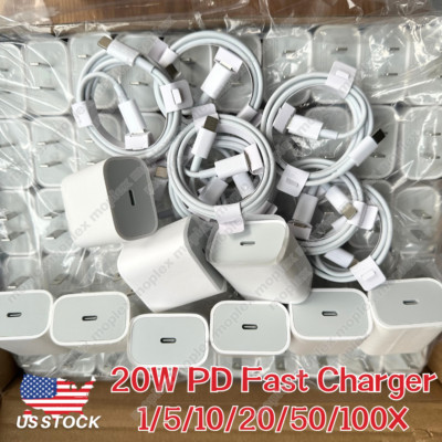 Wholesale 20W Power Cube USB Type-C Fast Charger PD Cable For iPhone 14 13 12 11