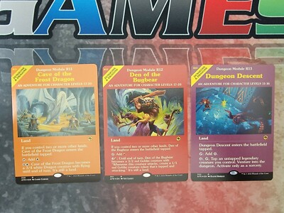 mtg dungeon module cards Magic The Gathering - Adventures in the Forgotten Realms - Descent you may reveal a Dragon card from your hand As some have guessed, the