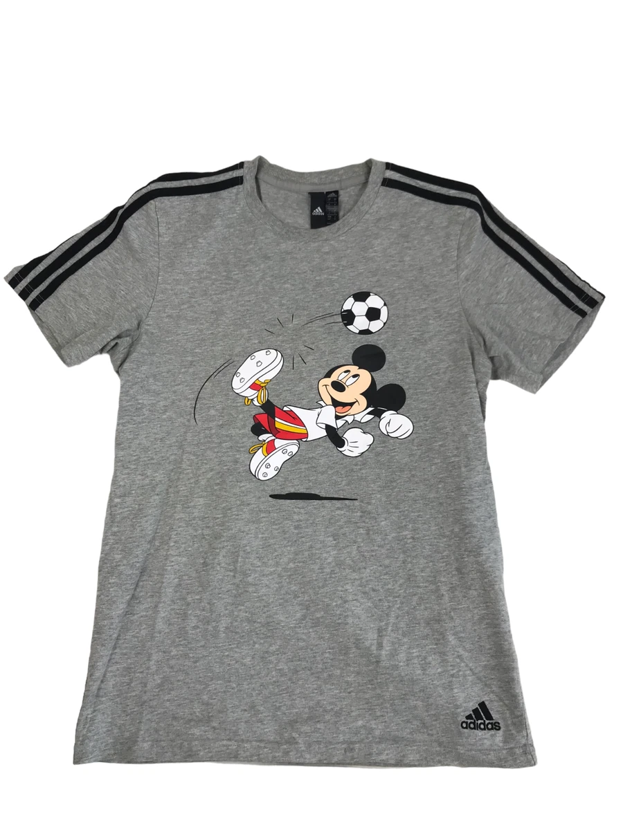 Adidas Shirt Men s Small Mickey Mouse Short Sleeve Pullover Crew Neck Soccer