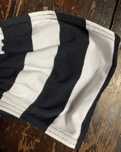 VTG 80s Black White Striped BANDEAU HIGH Leg Lycra 2 Piece BIKINI UNWORN Xs 6 8 - Picture 4 of 12