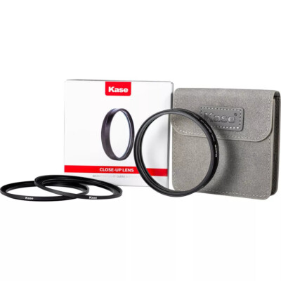 Kase 77mm Close-Up Lens kit +2 diopter with 67-77mm & 72-77mm Step Up Rings