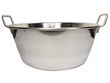 Cazo Para Carnitas 16" Stainless Steel Heavy Duty Acero Inoxidable Wok comal Fry