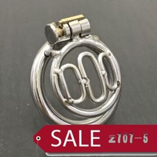 Stainless Steel Male Chastity Device Pocket-Size Cage Men Metal Lock Belt Rings