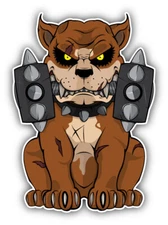Evil Pit Bull Car Bumper Sticker Decal "SIZES''