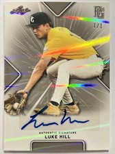 2021 LEAF PERFECT GAME LUKE HILL AUTO REFRACTOR 1/1