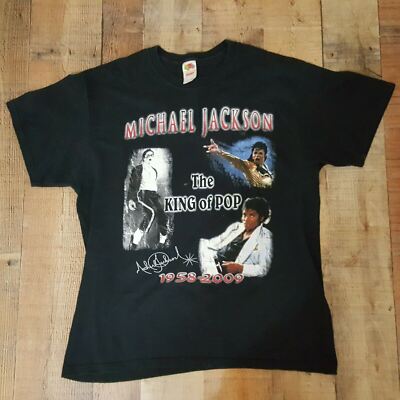 Fruit Of The Loom Michael Jackson King Of Pop T-Shirt Size Large