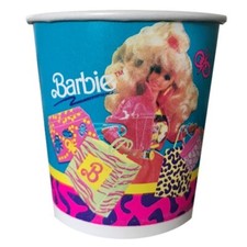 BARBIE VINTAGE 1990 Animal Print 7oz PAPER CUPS 8  Beverage Drinking Party