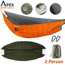 Double Hammock Underquilt Warm Outdoor Thermal Blankt Camping Hiking Backpacking