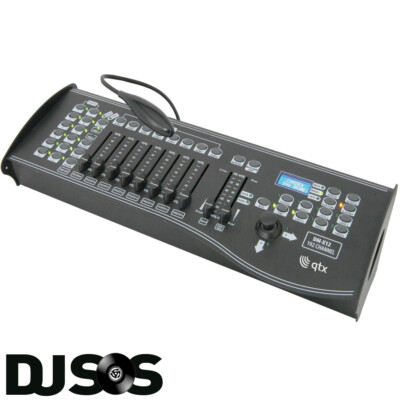 QTX DM-X12 192 Kanal DMX Controller mit Joystick LCD Display MIDI & USB Lampe