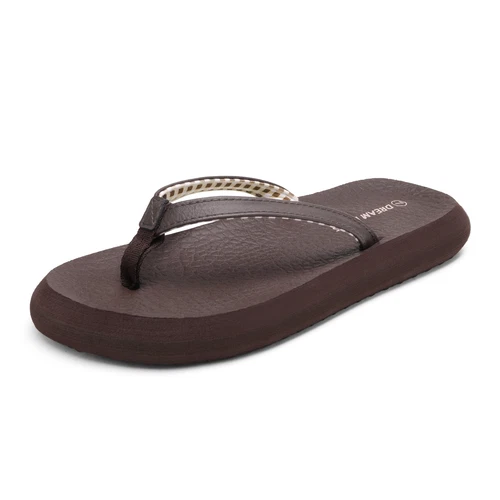 Damen-Flip-Flops Fußgewölbestütze weiche Polster leichte Strand-Riemensandalen - Bild 7 von 30