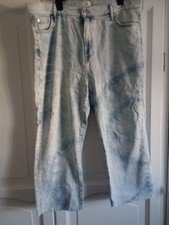 River Island Tie Dye Size 18 Raw Edge Jeans